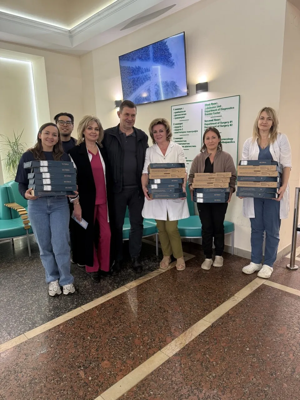 Together with T3G: medical supplies for hospitals